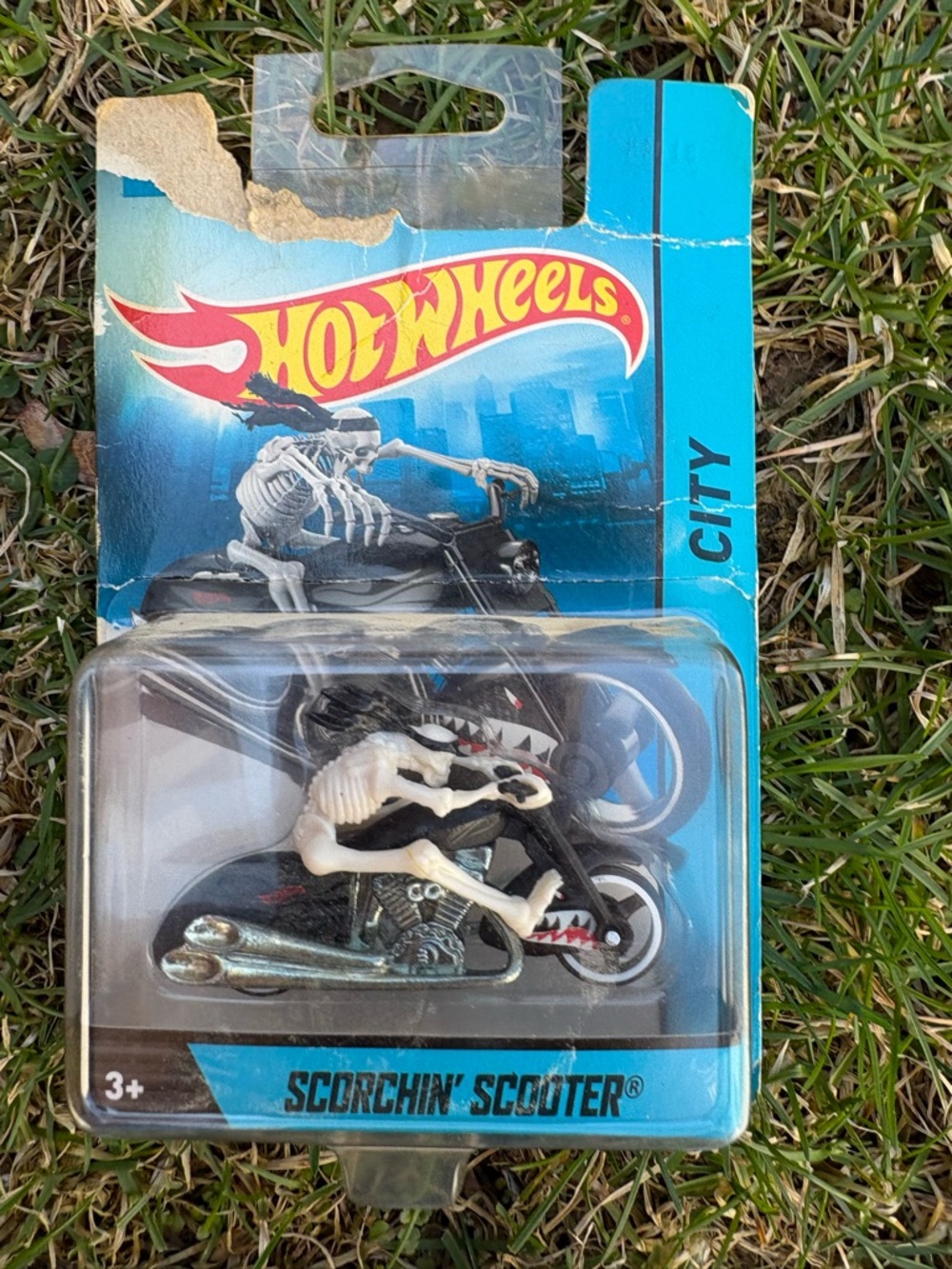 Mattel Hot Wheels Packaging Backing with Motorcycle Graphics